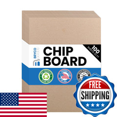 Bryco Goods Chipboard Sheets 8.5 X 11 – 100 Sheets Of 22-Point Kraft Board For