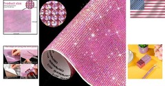 Creative Bling Rhinestone Sheet 9.4×7.9 – 12000 High-Density Decals for Women