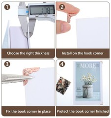 100 Pcs Vintage Metal Book Corner Protectors Decorative Corner Guards for Albums