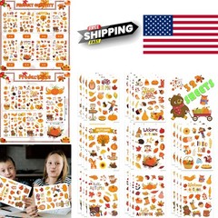 Thanksgiving Stickers 640PCS Fall Themed Designs for Scrapbooking and Crafts