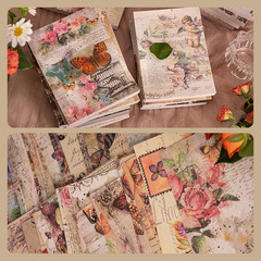 200 Pcs Deco Papers for Scrapbooking, 3.9*5.5In Vintage Decoupage Paper Junk Jou