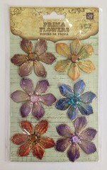 Prima Marketing Cloissone Gilded Lily Paper Flowers Scrapbooking Embellishments