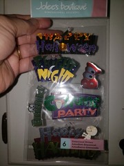 9 PC Vtg Halloween Sticker Laser Cut Tag Die Cuts Stickers Jolees Junk Journals