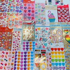 Love Heart Themed Set 999+ Stickers Scrapbooking DIY Cards Planners Teacher Kids