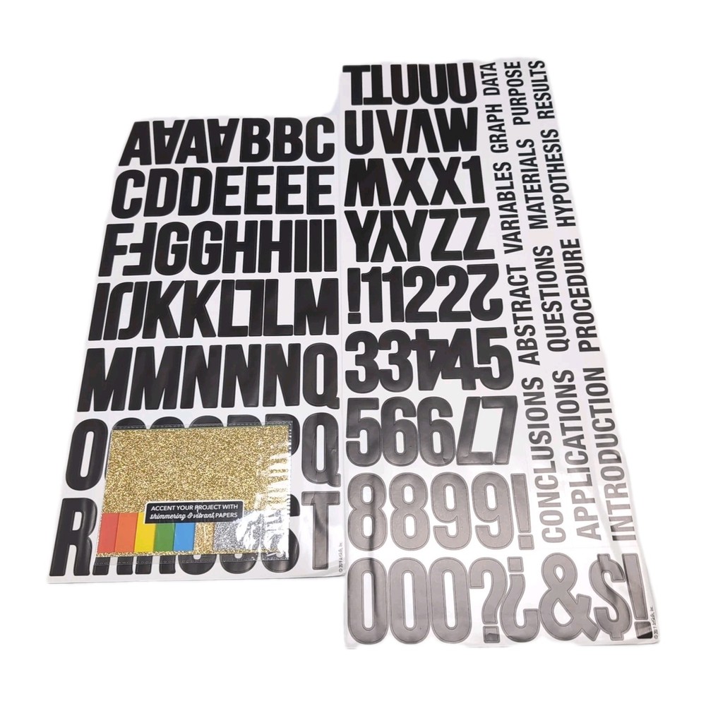 ArtSkills Alphabet And Number Stickers Black
