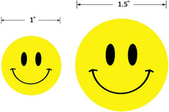 Happy Face Circle Dots Paper Labels Reward Stickers Teachers Stickers 1.5 Inch