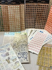 Alphabet Letter Stickers Large Lot Of 50 Scrapbooking Assortment NEW FREE SHIP