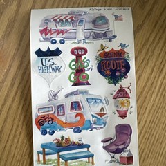 Vintage Travel RV Sticker ROLL Stickers, RV, Picnic, Travel, Scenic Route Camper