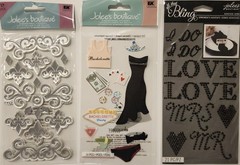 Lot Of 10 JOLEE’S BOUTIQUE K&Co Dimensional Scrapbooking Stickers WEDDING