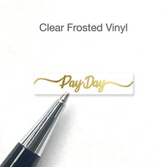 Payday Script Planner Stickers / 30 Gold Foiled Text Headers (1.5”) /  Pay…