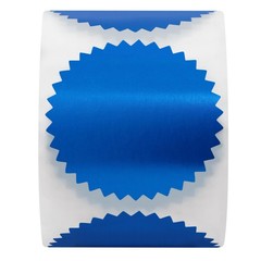300pcs 2 inch Bright Blue Metallic Certificate Sealing Labels with Serrated E…
