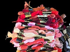 Huge Lot DMC Cross Stitch Floss Great Color Variety Some Metallic 545+ (2.6lbs)