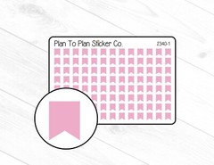 2340-1~~Pink Mini Flags Planner Stickers.
