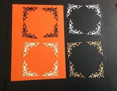 Page Corners Photo Corners Fancy Flourish Filagree Corner Die Cuts 12 pcs 1-3/8”