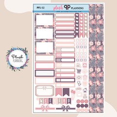 Soft Pretty Floral Design Planner Stickers Sampler, Floral Pattern Design