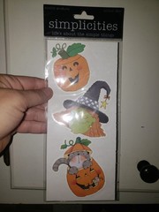 9 PC Vtg Halloween Sticker Laser Cut Tag Die Cuts Stickers Jolees Junk Journals