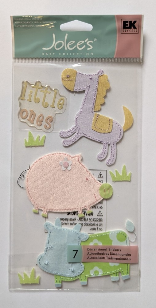 Jolee’s Baby Farm Animals Little Ones Horse Pig Cow Scrapbooking Stickers