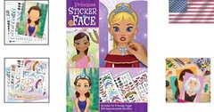 Endless Fun with Princess Create-A-Face Sticker Pad – 32 Blank Pages & 6 Sheets