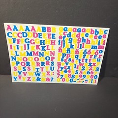 4 Sheets Creative Memories Stickers Blue Yellow Pink Green LETTERS and NUMBERS