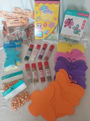 Butterfly Flower Craft Project Supply Pkg Glitter Sticker Foam Decoration NewMix