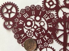 GIANT CLOCK GEARS Die-Cuts (6pc)6-1/4 x 5.5 Steampunk •Sprocket •Machine•Antique