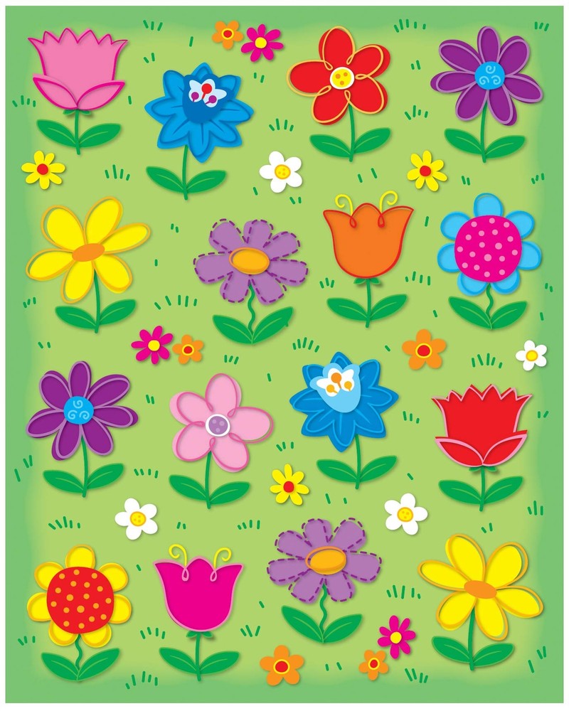 Carson Dellosa 96 Flower Stickers for Kids, 6 Sheets of Sunflowers