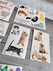 Scrapbook Stickers Animals Cats Dogs Kittens Puppies Paws LOT Grossman’s #48