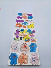 Vintage Amav Stickers 80s 90s Animal Cats Squirrels Birds Bears Sticker 24 Pcs