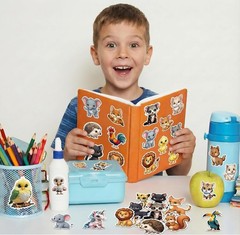 Cute Animal Stickers for Kids – 100 Unique Waterproof Vinyl Designs