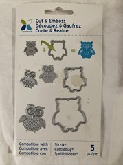 5 Pc Set MOMENTA Cut & Emboss Owl Die Cut scrapbook Crafts Metal Layering Birds