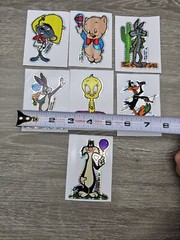 Set Of 7 Vintage Looney Tunes 1985-86 stickers Vending Machine