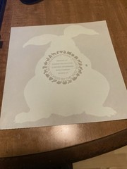 1 Square MRS. GROSSMAN’s Large BUNNY RABBIT Sticker RARE VINTAGE NEW