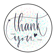 THANK YOU CONFETTI ENVELOPE SEALS STICKERS LABELS TAGS 1.5″ ROUND (30) HEARTS