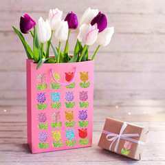 500Pcs 1.5Inch Spring Tulip Waterproof Stickers for Gifts and Classroom