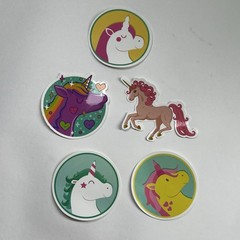 Unicorn Sticker Fun pack 30 Rainbow Colourful Glossy Cute Stickers Birthday Pack