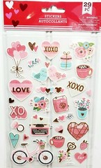 Valentines Day Stickers Hearts Red Pink Love Cats 4 Sets = 148 New Stickers