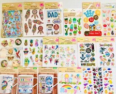 850 Stickers In Different Shapes Themes Colors Sizes Holiday Season Mixed Lot