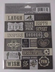 Studio 112 Die Cut Stickers 40 Piece Birds, Flowers, And Words