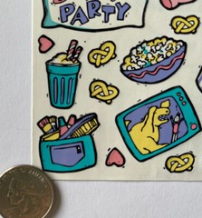 SLUMBER PARTY Stickers(26pc)Frances Meyer•Overnight•Kids•Snack•Nightgown •Girls