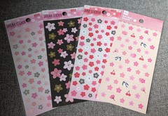 Set Of 4 Japan Sakura Cherry & Plum Blossom Sticker Sheets Daiso – Ships From US