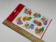 Vintage Sticker Sheets Hallmark Christmas Angels Rejoice Peace on Earth NOS