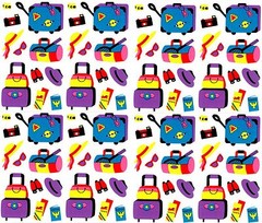 Mrs Grossman’s Luggage Travel Tickets Passport Scrapbook Stickers 4 Strips!