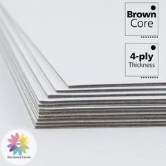 100 PCS 5×7 Inch White Backing Matte Board 4Ply Thickness For Photo Frame