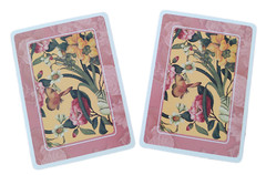 Asian Botanicals Pink Yellow Flowers Swap Cards Scrapbook Junk Journal Crafts
