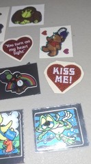 vintage Stickers,bj Decal Specialties Lot Mylar Glittery Prism