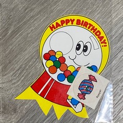 Vintage CTP bookmark Award Matte Scratch Sniff Sticker Scent Bubblegum Gum