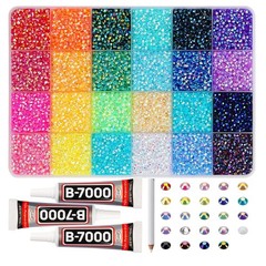 All-in-One 33000 Piece Rhinestone Set with B7000 Glue – Perfect for Crafting