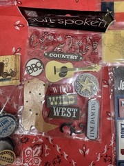 Mixed Brands Texas Western Country Scrapbooking Lot Stickers Brads Paper Metal