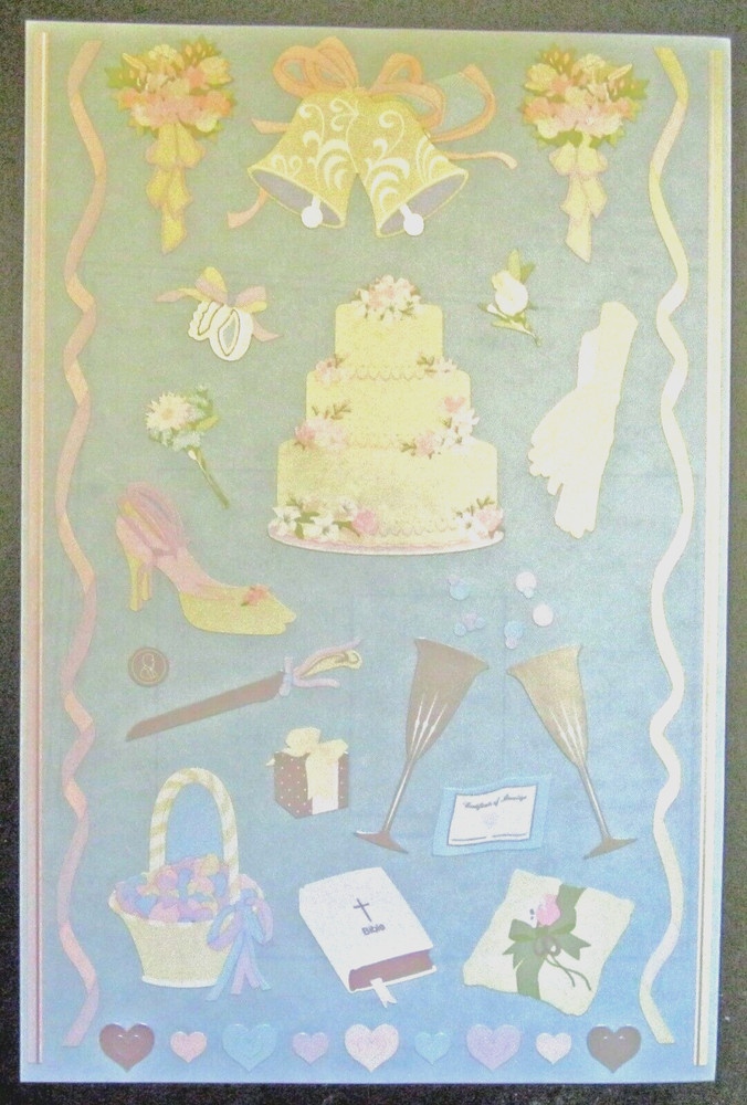 Mrs Grossman Vintage 6×9 inch ‘Wedding’ Sticker Sheet (Retired c-2001)
