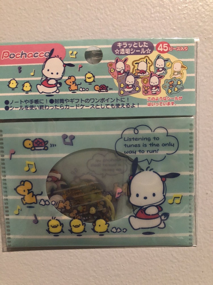 Sanrio Pochacco Dog Music Sticker Sack Pack Scrapbook Diary’s Kids Collect Htf